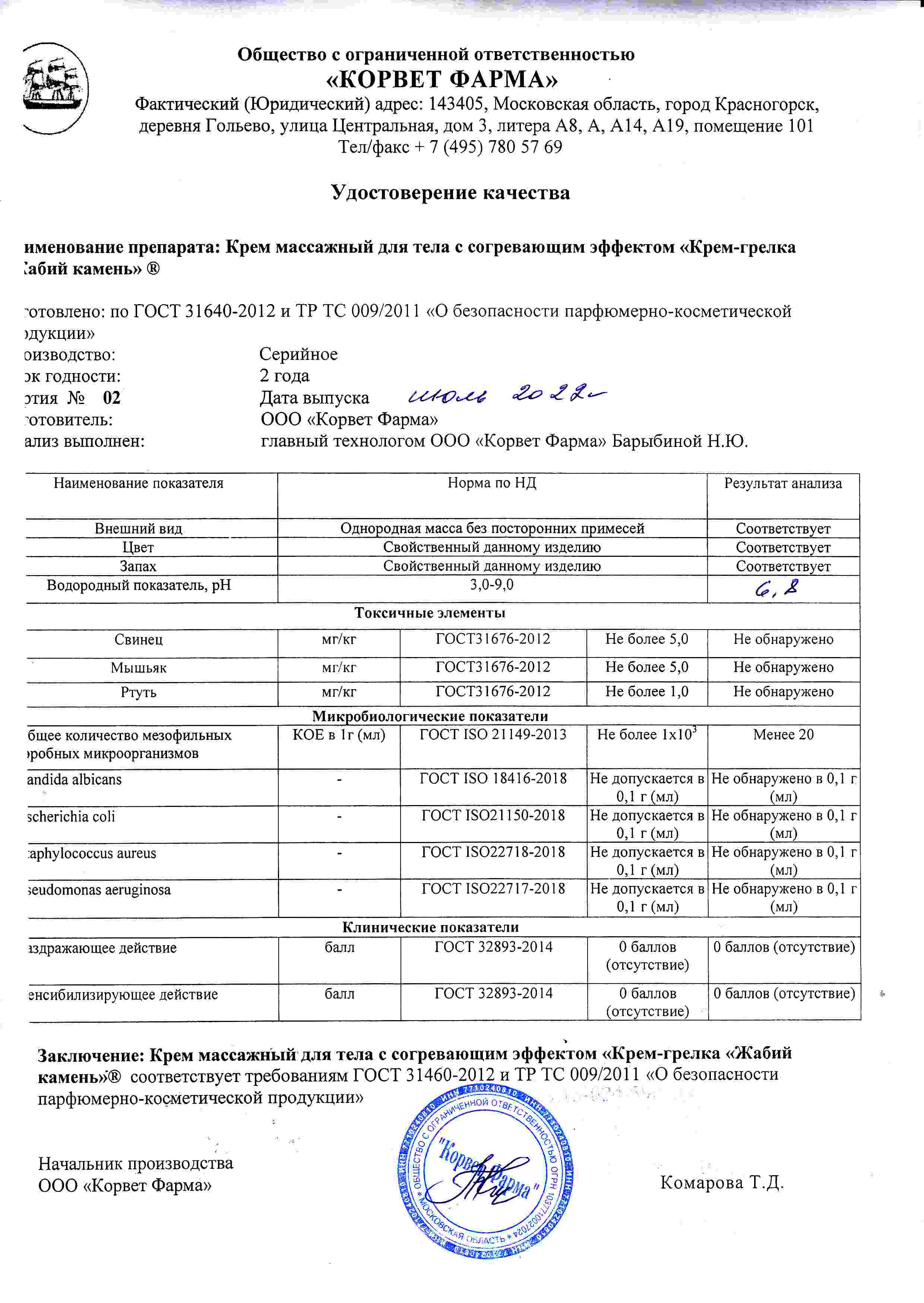 Паспорт №07202202